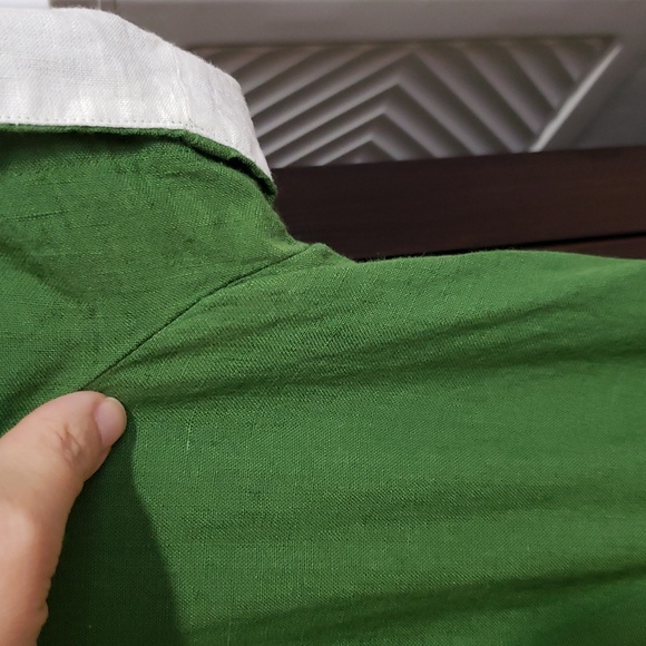 Son de Flor, Classic Dress with Garden Peter Pan Collar, Spring Green, XXL - Picture 8 of 11